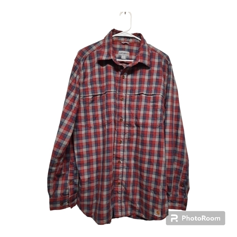 CARHARTT (Men's Large) Plaid Casual Button Down Long Sleeve Shirt
